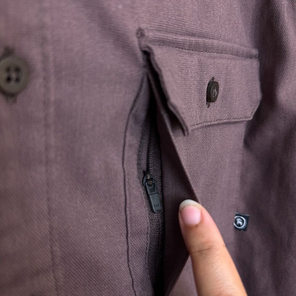 Backcountry Fendler Flannel Men’s Shirt L Brown Button Down Workwear Stretch - Picture 4 of 9